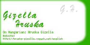 gizella hruska business card